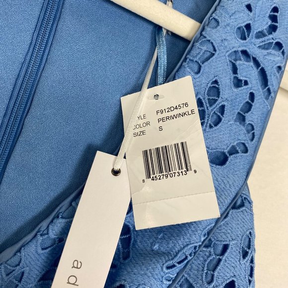 Adelyn Rae Damion High Low Sleeveless Lace Dress Periwinkle Blue - Picture 7 of 7